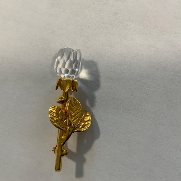 Sparkling Swarovski Faceted Crystal Tulip Pin/Brooch - Picture 7 of 7